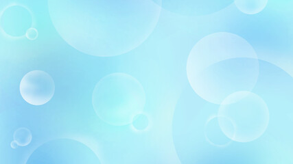 水色の背景に浮かぶしゃぼん玉（ワイド）