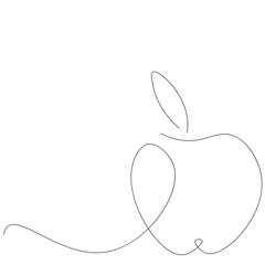 Apple fruit on white background vector illustration