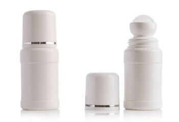 Deodorant bottle isolated on white background.