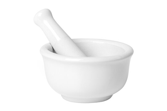 Mortar and pestle isolated