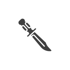 Military knife vector icon
