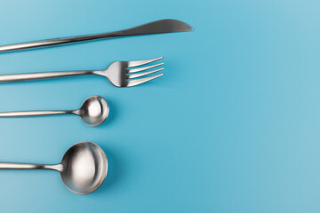 Set cutlery of fork, spoon and knife. for your design.