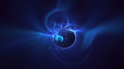 3D rendering abstract colorful fractal light background