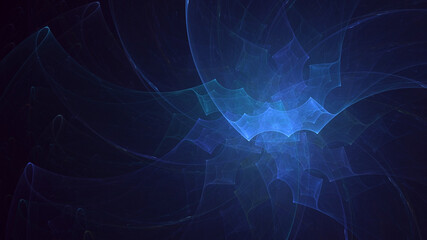 3D rendering abstract colorful fractal light background