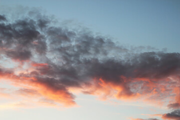 Fototapeta premium pink sunset cloudy sky background