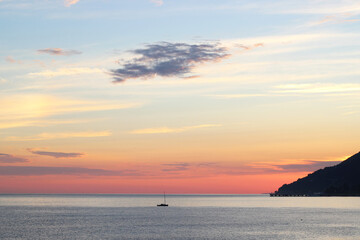 pink sunset cloudy sky background