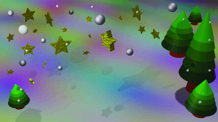 christmast with gold stars