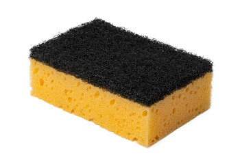 Sponge for dish cleaning isolated on white background