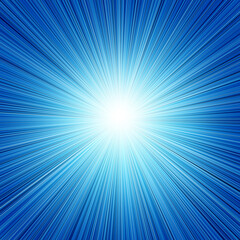 青色を基調に光が放射状に発光
