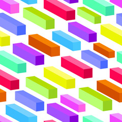 seamless pattern with cubes 3d