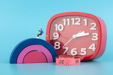 Miniature creative skiing exercise fitness