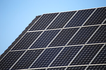 Single family house with solar system or photovoltaic system