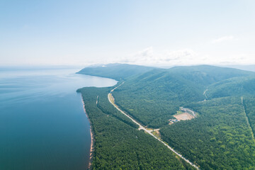Summertime imagery of Lake Baikal is a rift lake located in southern Siberia, Russia Baikal lake...