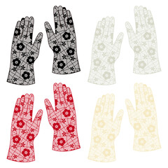 レースの手袋のイラスト