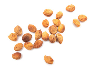 Dried apricot on a white background.
