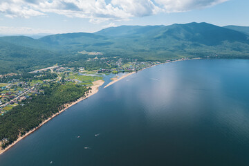 Summertime imagery of Lake Baikal is a rift lake located in southern Siberia, Russia Baikal lake...