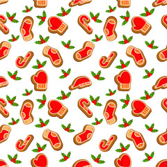 Endless Christmas Theme Pattern Background.