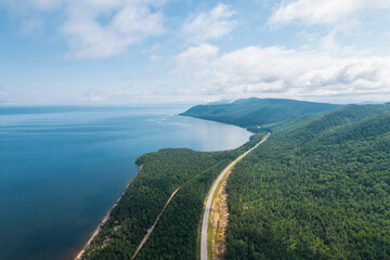 Summertime imagery of Lake Baikal is a rift lake located in southern Siberia, Russia Baikal lake...