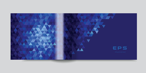 Fototapeta na wymiar Booklet, brochure with a triangular abstract pattern on the page.