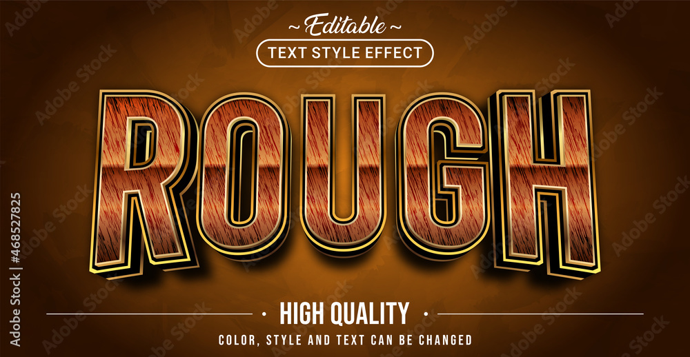 Poster editable text style effect - rough text style theme.