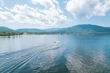 Summertime imagery of Lake Baikal is a rift lake located in southern Siberia, Russia Baikal lake...