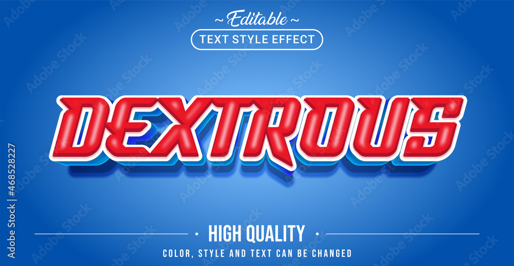 Aufkleber Editable text style effect - Dextrous text style theme.