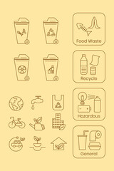 Environment icon design elements vector set