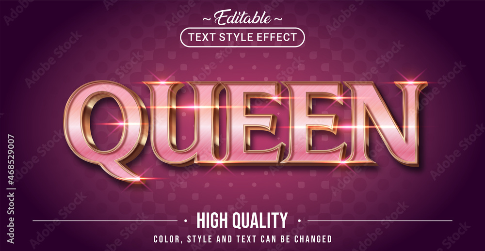 Poster Editable text style effect - Queen text style theme.