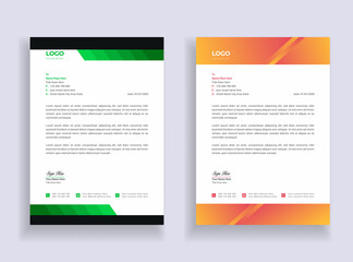 Fototapeta na wymiar Modern Business Letterhead Template. Clean and Corporate Letterhead Template For Your Company Project Design