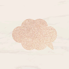 Glitter speech bubble vector