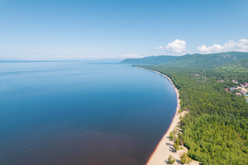 Summertime imagery of Lake Baikal is a rift lake located in southern Siberia, Russia Baikal lake...
