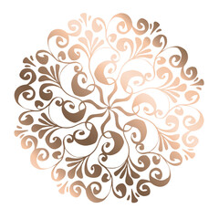 Christmas snowflake mandala silhouette vector