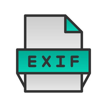 Exif Filled Gradient Vector Icon Design