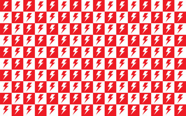 Obraz premium Red-White Lightning Icon Background Design Vector 