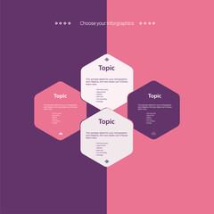 Four options or steps of Infographics for business concept with Vector Infographic label design that Can be used for presentations banner, workflow layout, process diagram, flow chart design.eps

