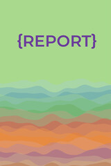 Cover page template with soft curves in multicolored colors. Can be used as banner, flyer, poster, business card, or brochure. Amazing vector illustration.