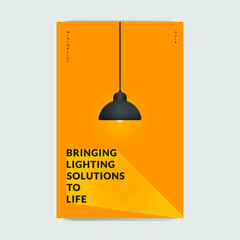 Minimalist Bulb Poster Design Template