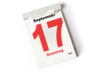  17 September 2023