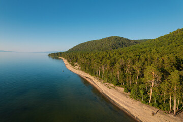 Summertime imagery of Lake Baikal is a rift lake located in southern Siberia, Russia Baikal lake...