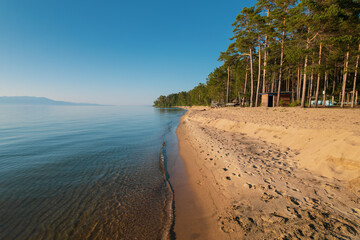 Summertime imagery of Lake Baikal is a rift lake located in southern Siberia, Russia Baikal lake...