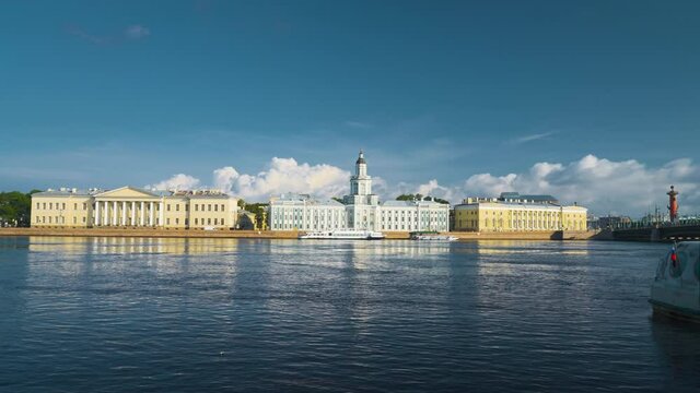 The first museum of Russia, University embankment of Neva river, Saint Petersburg