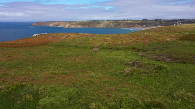 aerial view on the tip of van on finistere in brittany