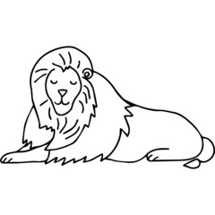 christmas doodle_lion hand drawing