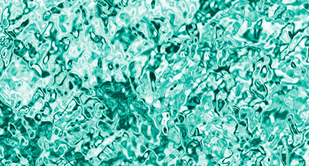 creative bright canvas. convex shiny surface. wrapping paper. turquoise metal background. water texture