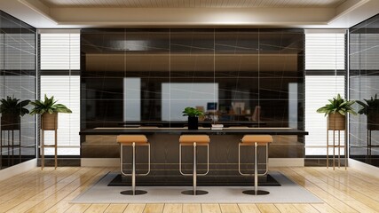 modern office meeting room for company logo mockup