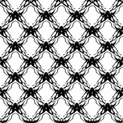 Vector Plaid Brush Seamless Pattern Grange Minimalist Check Geometric Design in Black Color. Modern Grung Collage Background for kids fabric and textile