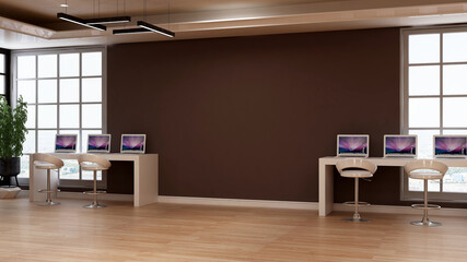 minimalist restaurant or coffee shop for company logo mockup