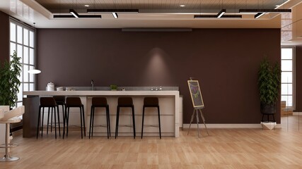 minimalist restaurant or coffee shop for company logo mockup