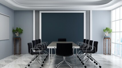 modern office meeting room for company logo mockup