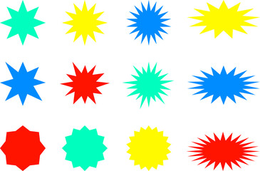 バクダンマークセット_シンプルカラフル